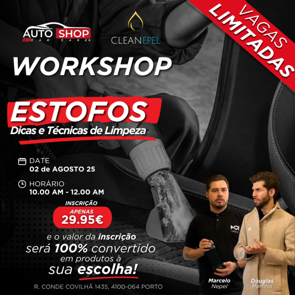 WORKSHOP - ESTOFOS: DICAS E TÉCNICAS DE LIMPEZA DE ESTOFOS - Image 1