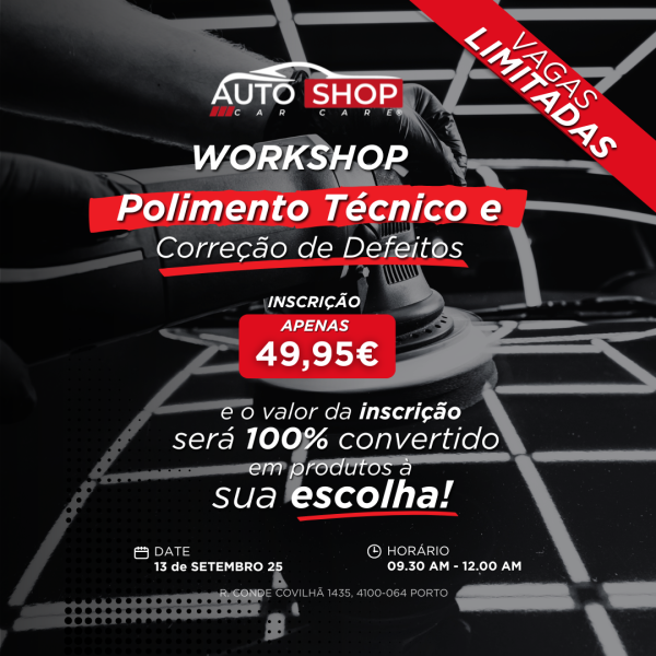 WORKSHOP - Polimento Automotivo: Do Corte ao Acabamento Perfeito - Image 1